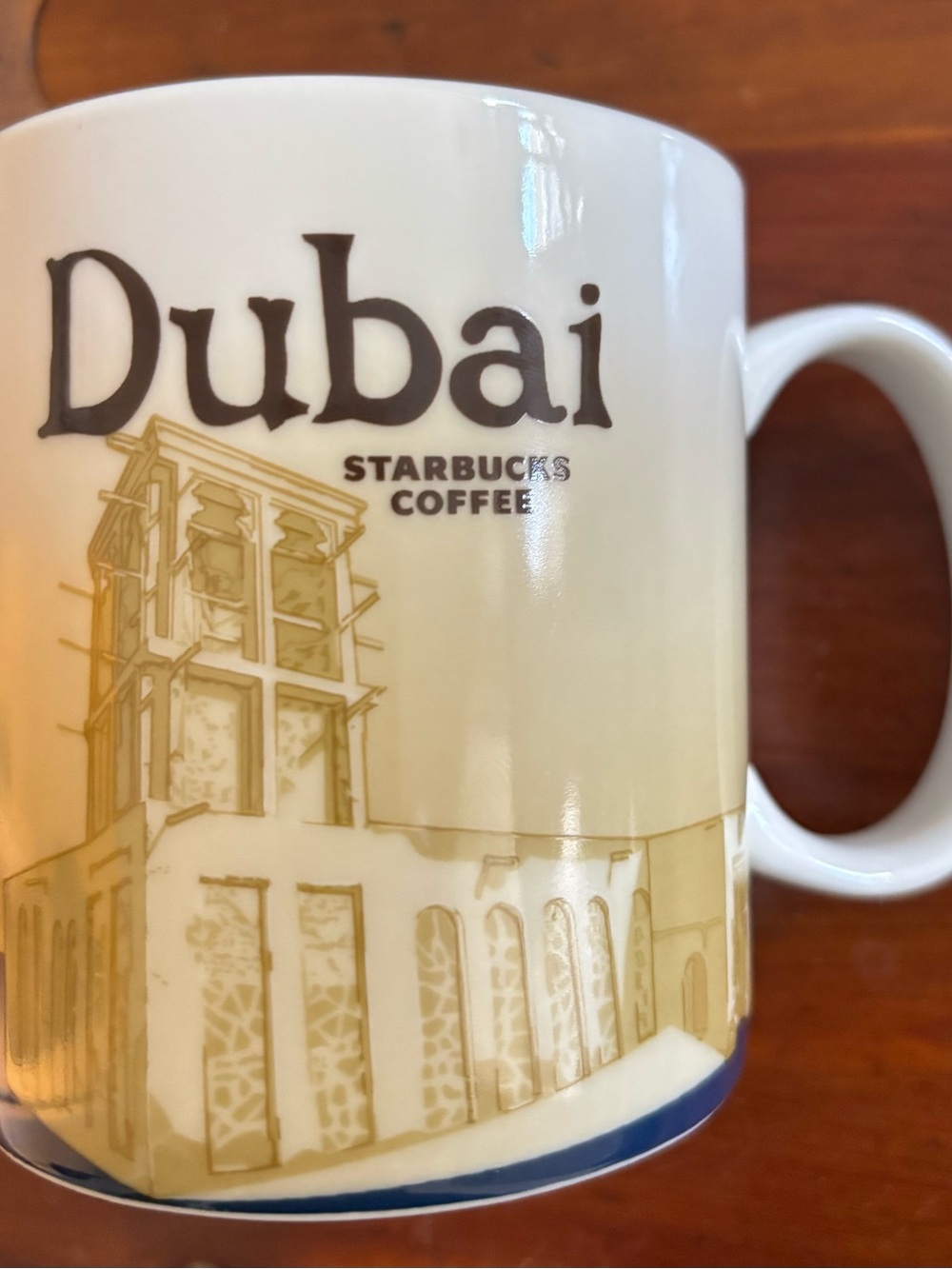 Starbucks Dubai 2012 Global Icon City Collector Mug 16 oz Blue UAE